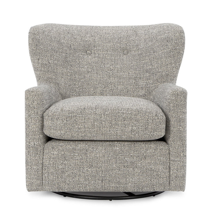 Swivel glider best sale barrel chair